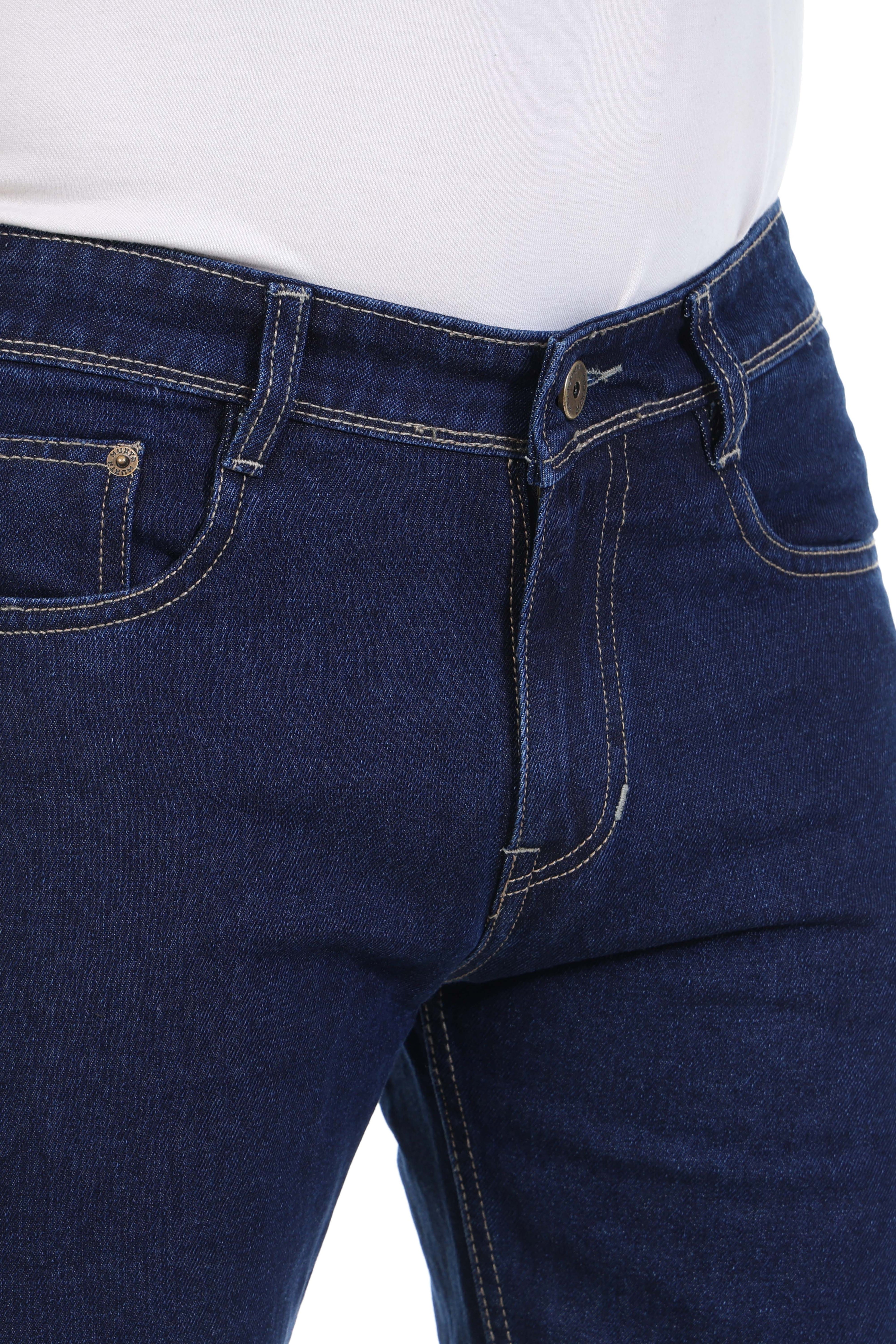 Mens Straight Fit Non-Stretch Cotton Jeans