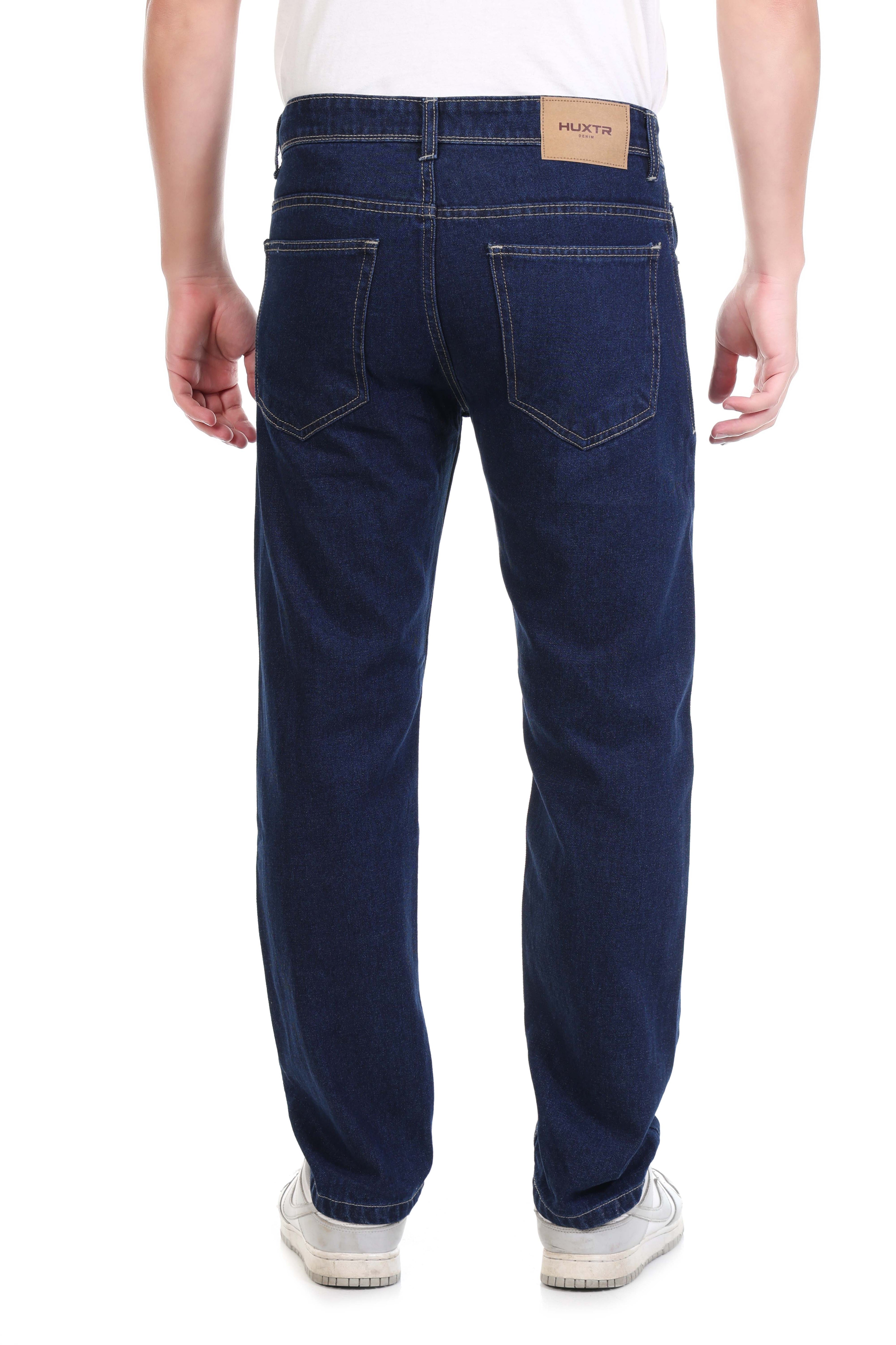 Mens Straight Fit Non-Stretch Cotton Jeans